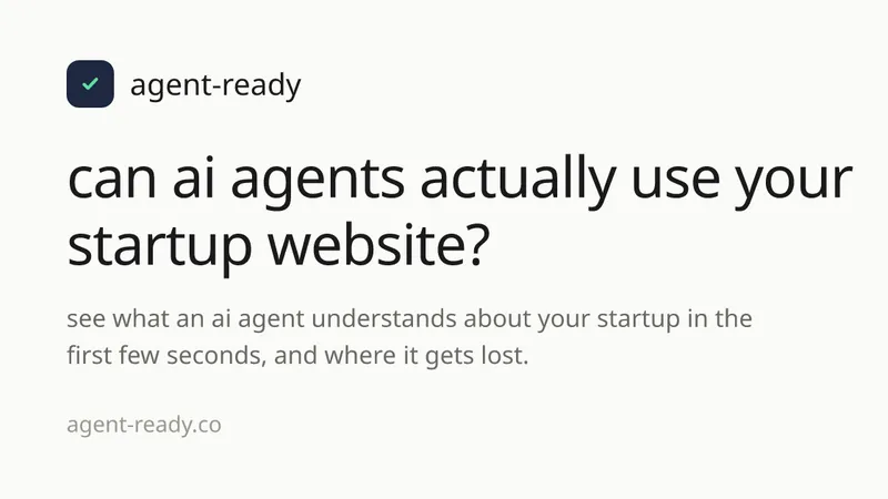 AIエージェントはスタートアップのWebサイトを正しく理解できるか