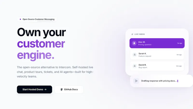 Opencom — The Open-Source Customer Messaging Engine